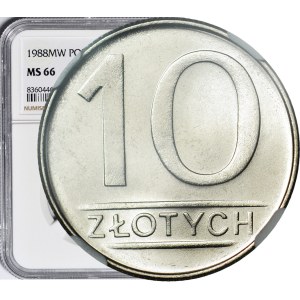 10 złotych 1988, nominał, menniczy