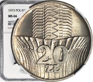 20 gold 1973, skyscraper and ears, mint