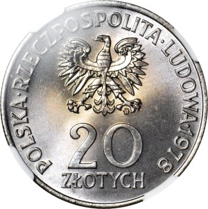 20 gold 1978, Intercosmos, Hermaszewski, minted