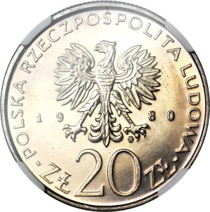 20 Gold 1980, Games of the XXII Olympiad, minted