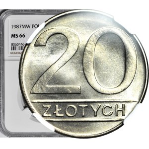 20 złotych 1987, nominał, menniczy