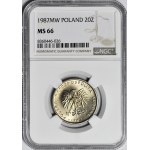 20 złotych 1987, nominał, menniczy