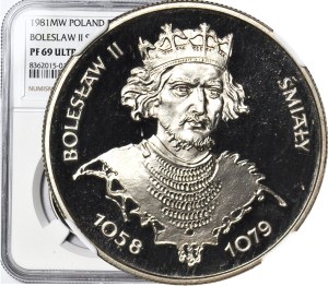 50 zloty 1981 Boleslaw II the Bold, mintage 5,000, LUSTRADED