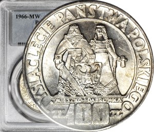 100 gold 1966 Mieszko and Dabrowa, minted