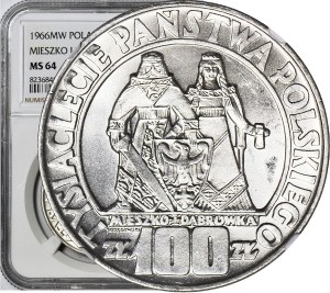 100 gold 1966 Mieszko and Dabrowa, minted