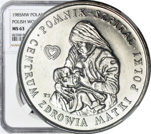 100 gold 1985 Monument, Polish Mother's Hospital, minted
