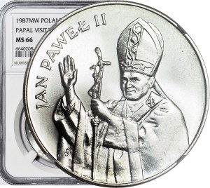 10,000 Gold 1987, John Paul II, Visit to America, minted