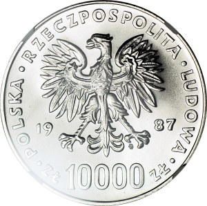 10,000 Gold 1987, John Paul II, Visit to America, minted