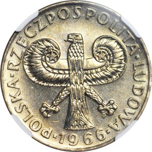 10 Gold 1966, Small column, mint.