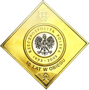 2 zloty 2005, clip for 10th anniversary of coin in circulation