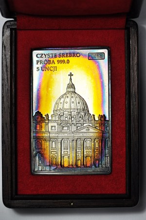 COLLECTION bar 5 oz. Ag 999, mintage of 500 pcs, St. John Paul II