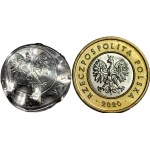RRR-, 2 złote 2000, PRÓBA MN na mniejszym krążku, skasowana, EKSTREMALNIE RZADKIE