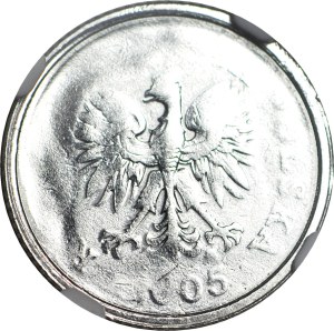 RRR-, 20 pennies 2005, SAMPLE ALUMINIUM, ADDITIONAL DESTRUCT, extreme rarity