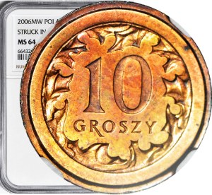 RR-, 10 pennies 2006, PRÓZE BRONZE, rare