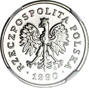 1 penny 1990, exquisite, SAMPLE, nickel