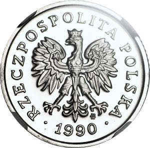 5 pennies 1990, exquisite, SAMPLE, NIKIEL