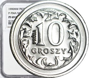 10 pennies 1990, exquisite, SAMPLE, NIKIEL