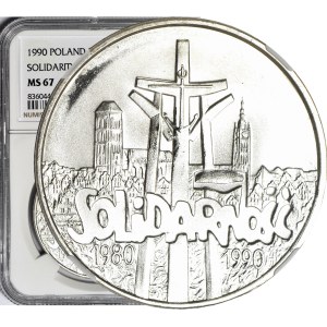 100.000 złotych 1990, Solidarność, mennicze typ A