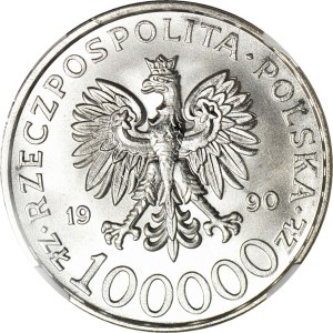 100,000 gold 1990, Solidarity, mint type A