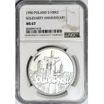 100.000 złotych 1990, Solidarność, mennicze typ A