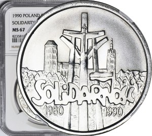 100,000 gold 1990, Solidarity, mint, type B