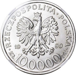100,000 gold 1990, Solidarity, mint, type B