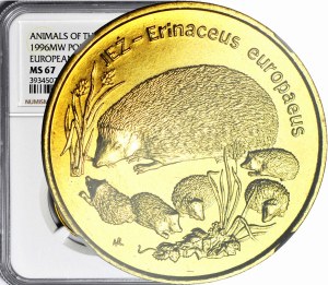 2 gold 1996, Hedgehog, minted