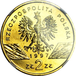 2 gold 1997, Deer antler, minted