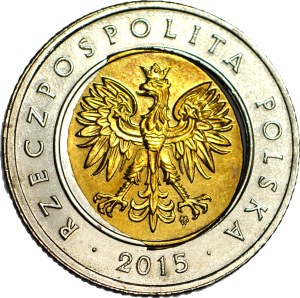 R-, 5 gold 2015, DESTRUKT - spilled core on reverse side