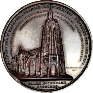 Belgium, Medal 1846, Tongeren Cathedral