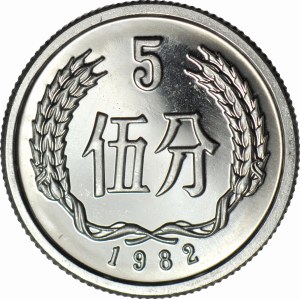 China, 5 Fen 1982, Mirror camera