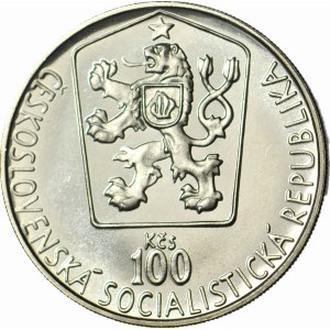 Czechosłowacja 100 koron, 1985, MŚiE w hokeju na lodzie