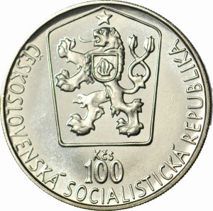 Czechoslovakia 100 crowns, 1985, Ice Hockey World Championships