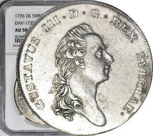 Sweden, Gustav III, thaler (riksdaler) 1776, Stockholm, beautiful