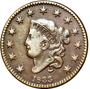 USA, 1 cent 1833