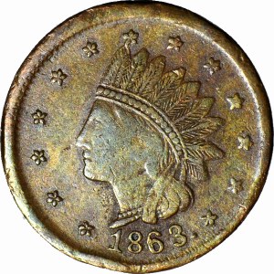 USA, Civil War Token of 1863, NOT ONE CENT.