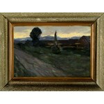 Bronisława Rychter-Janowska (1868 Kraków - 1953 Kraków), Cottages by the Road, 1908