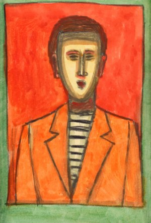 Jerzy Nowosielski (1923 Kraków - 2011 Kraków), Portret mężczyzny