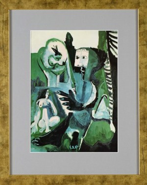 Pablo Picasso (1881 Málaga, Hiszpania - 1973 Mougins, Francja), Z cyklu: Śniadanie na trawie, 1959-61 (wg Édouarda Maneta, 1863)