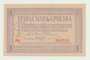 1 Polish mark 1919, May, ser. PB