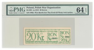 RR-, 20 crowns 1918, Voucher for patriotic purposes, Entirety - Independence