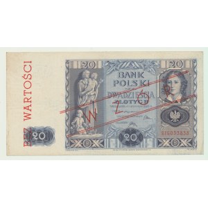 20 złotych 1936, ser. BF, numeracja bieżąca, WZÓR