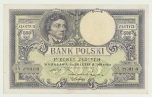 500 zloty Kosciuszko, 28.02.1919, SA series