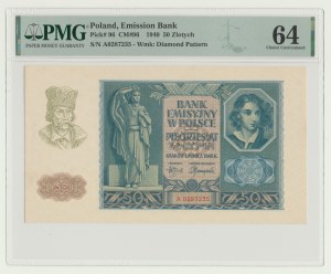 50 zloty 1940, rare first series A