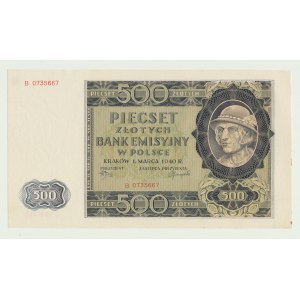 500 złotych 1940, Góral, seria B