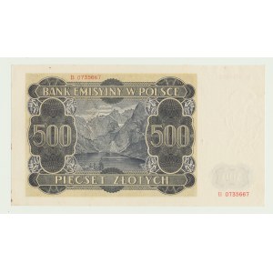 500 złotych 1940, Góral, seria B