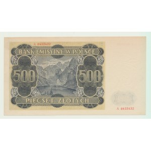500 złotych 1940, Góral, rzadka pierwsza seria A