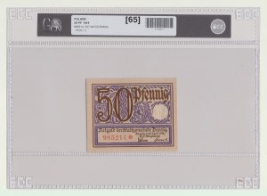 Danzig, 50 fenig 1919, violet print