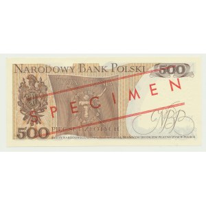 500 złotych 1982, Kościuszko, CD 0000000 WZÓR (No 0018*), bardzo niski nr 18