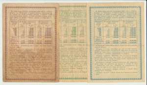 National Loan for the Development of Poland's Forces 100 200 and 500 zloty 1951, set of 3 pcs.